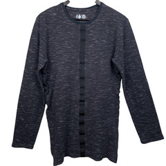 Waffle Pullover Shirt Men’s M? Black Thermal Long Sleeve Urban Streetwear Modern