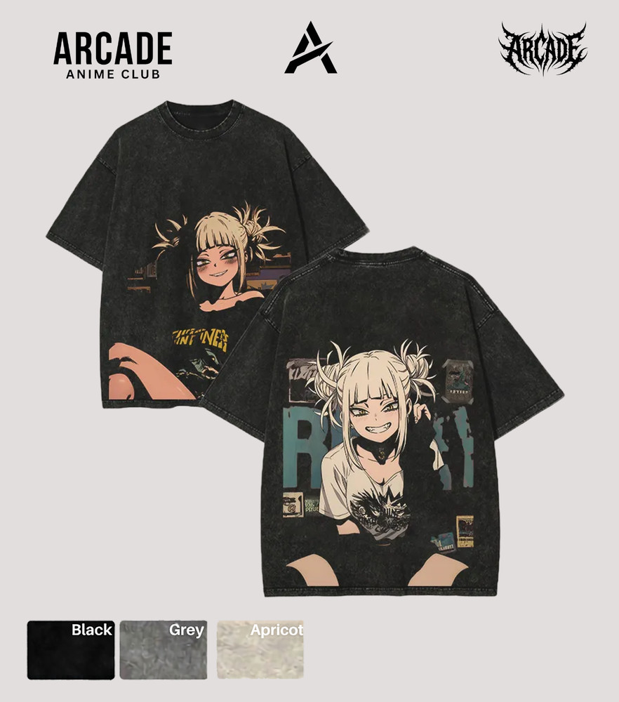 Arcade Anime Himiko Toga My Hero Academia Street Style Oversized Graphic T-Shirt