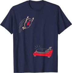 Record Flop | Funny Vinyl Jumping onto Turntable T-Shirt