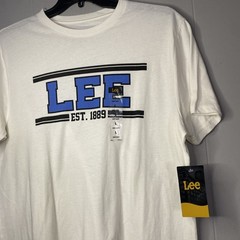 Lee Jeans T Shirt Mens Large NWT White Light Weight L