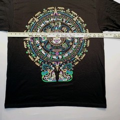 Yazbek Graphic Aztec Calendar Tee Shirt Puerto Vallarta Mexico Men’s Size XL