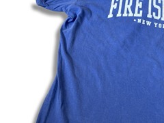 FIRE ISLAND LONG ISLAND NY MENS LARGE SURFING HAMPTONS BLUE CREW NECK T-SHIRT