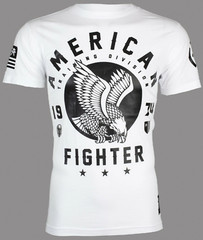 AMERICAN FIGHTER Fort Hays White Athletic Mens Crewneck T-shirt S-3XL NWT