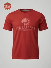 “DEA ACADEMY” Red Dri-Fit Style Athletic T Shirt – Size M – by MV Sport – NWT!