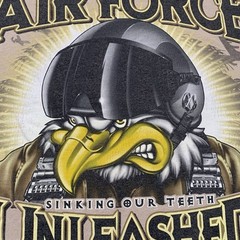 Vintage 7.62 Design Air Force Shirt Size L Eagle Pilot Military Cartoon USA