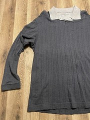 DOCKERS Premium Shirt, Men’s Size Large, Gray, Long Sleeve, Collared