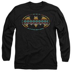 Batman Aztec Fill Licensed Adult Unisex Long Sleeve T-Shirt SM-3X