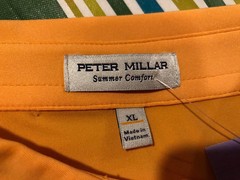 Peter Millar Golf Shirt Polo CS Summer Comfort Light MS23EK01S Size: XL $95.00