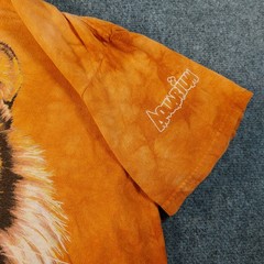 Vintage Y2K The Mountain Tiger Shirt Mens XL Orange Big Cat Wildlife 2000 USA