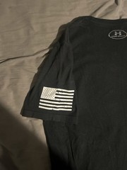 Under Armour Men’s Freedom Banner T-Shirt Black/Steel Size Small American Flag