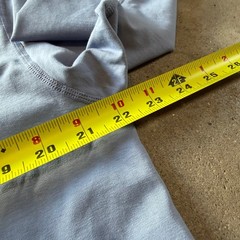 BYLT Drop Cut L/S Lux Mens XL Blue Long Sleeve Curved Hem Shirt Casual Active
