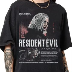Mens Summer Resident Evil Requiem Survivor Horror Video Game T-Shirt