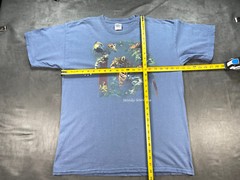 Blue Vintage MOODY GARDENS Galveston TEXAS Gulf Beach Animals Large Shirt