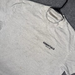 Fear of God Essentials Boxy T Shirt Mens Medium Light Oatmeal Short Sleeve