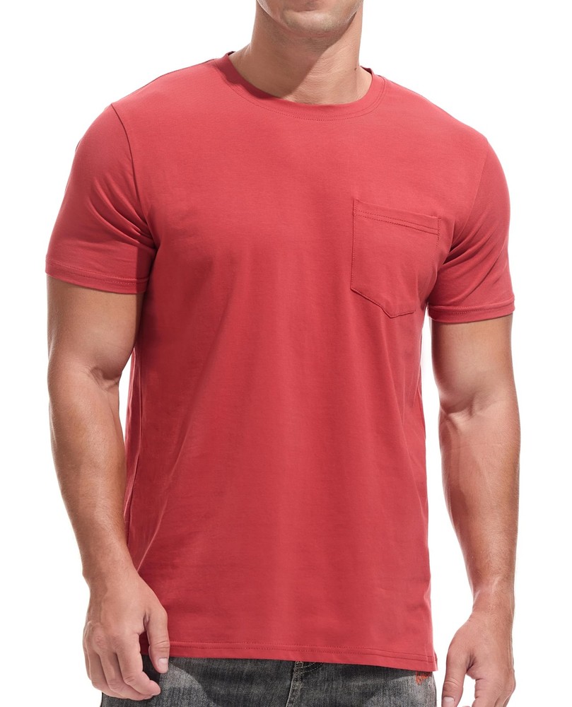 JEEGAL Pocket Tee Men – Premium Cotton T-Shirt with Chest Pocket | Ultra Soft,