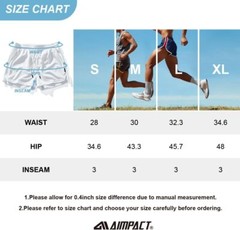 AIMPACT Mens Mesh Running Shorts 3 Inch Quick Dry Gym Athletic Medium, White