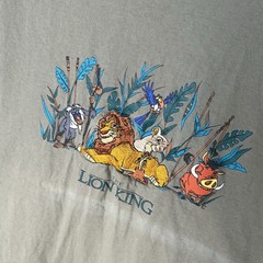 Vintage Disney The Lion King Embroidered Simba Nala Movie Promo T-Shirt Men’s XL