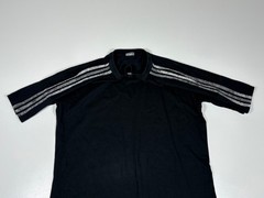 Adidas T Shirt Adult Large Black Three Stripe Casual Athletic Tee Crew Neck