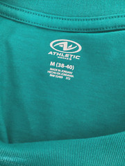 ATHLETIC WORKS DRIWORKS COOL TURQUOISE TRI BLEND MUSCLE Tank Sz M*