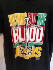 Vintage 1993 The Blood Of Jesus Single Stitch Double Sided T-Shirt Size L