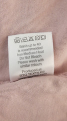 Colorful Standard T Shirt Organic Cotton Pre Washed Pale Pink Long Sleeve Size L