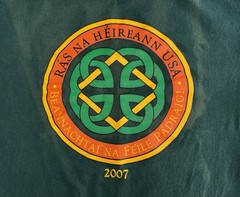 Rás na hÉireann USA 5K event green t-shirt 2007 Adult Size Large Somerville, MA