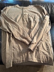 Dickies New no tag Long Sleeve olive Work shirt w pocket heavy cotton button