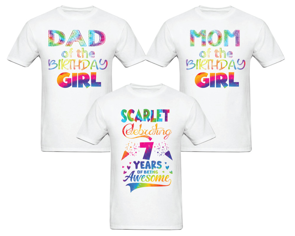 Tie Dye Custom Birthday Shirt Tie Dye Theme Birthday Party, Tie Dye Matching