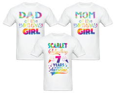 Tie Dye Custom Birthday Shirt Tie Dye Theme Birthday Party, Tie Dye Matching