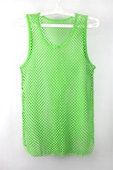 Men Lingerie Tank Top Mesh See Through Fishnet Vest T-Shirt Sleeveless Sport Top