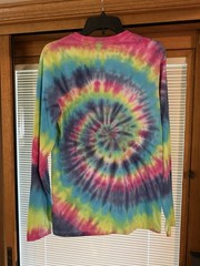 Goodfellow & Co Men’s S Tie-Dye Spiral Multicolor Long Sleeve Crew Neck Tee