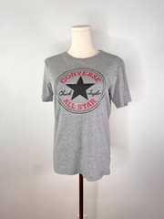 Converse Crew T-Shirt ALL STAR CHUCK TAYLOR Light Gray Size L age 12-13