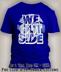 We Ouside Abstract Tee Royal Blue Shirt Streetwear Hip Hop Graphic Big Tall Sm