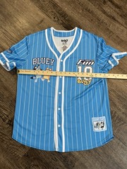 Bluey Baseball Jersey Mens Medium # Kids Cartoon Party Shirt Bluey And Bingo