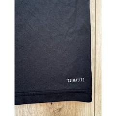 Adidas Climalite Black T-Shirt Mens Large 3 Stripe Athletic Gym Shirt Logo Sport