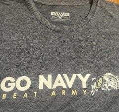 Go Navy Beat Army T-Shirt Men’s XL Gray Levelwear Collegiate Licensed NWT