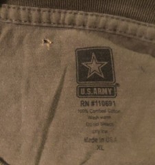 Vintage U.S Army Veteran T-Shirt XL Small Hole As Seen In Last Picture