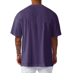Mens Oversized T Shirt Breathable Mesh Gym Fitness Quick Dry Loose Top UK