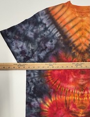 Handmade Ice Tie Dye Adult T-Shirt Size XL Multicolor George Long Length Tee NEW