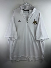 Adidas Texas State Bobcats Men’s 2XL White Climalite Dry Fit S/S Coaches 1/4 Zip