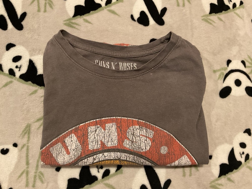 Guns N Roses Adult Small Unisex Brown Shirt Hard Rock Band Music Tour Graphic