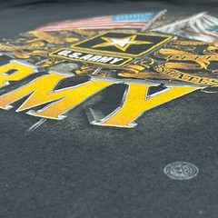 US ARMY Mens Black American Flag Graphic T-Shirt 2XL US Army Licensed Logo