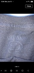 Nirvana T Shirt Black Graphic Crew Neck Classic Smiley Face Logo Blue Yellow S/M