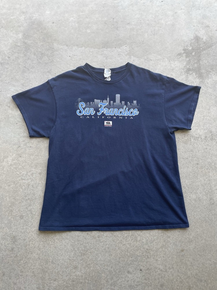 Delta Pro Weight, San Fransisco Graphic Tee Men’s XL Navy Blue Souvenir Tee