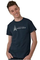 Military United States Space Force USSF Logo Womens or Mens Crewneck T Shirt Tee