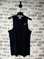 NEW! GYMSHARK CRITICAL TANK TOP – SLIM FIT – BLACK – SIZE SMALL