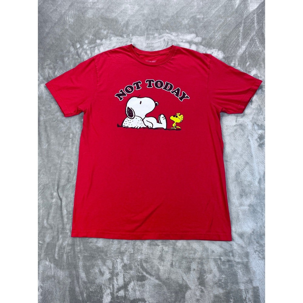 Peanuts Snoopy “Not Today” Graphic Tee Red M