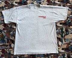 Vintage 90s Men’s Gildan Hobby Town USA Gray Graphic T-Shirt Size XL