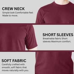 Crew Neck Men’s Heavyweight 100% Cotton Short Sleeve T-Shirts