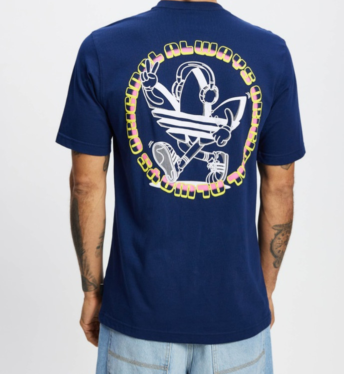 NEW MEN’S ADIDAS ORIGINALS MUSIC TREFOIL SHIRT ~SIZE MEDIUM #JW3016